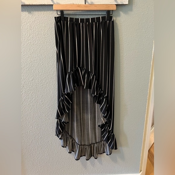 Express Dresses & Skirts - Express high low maxi skirt pinstripes size small a line skirt